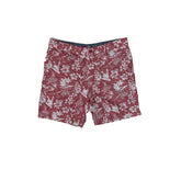 IZOD Men's 34x7 Red Floral Print Summer Casual Shorts